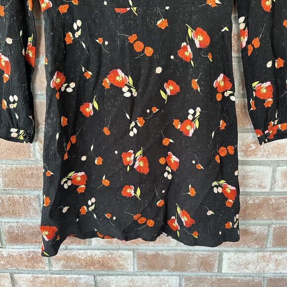 Vilshenko Jacquard Floral Dress 100% Silk Size 8 - Picture 2 of 9